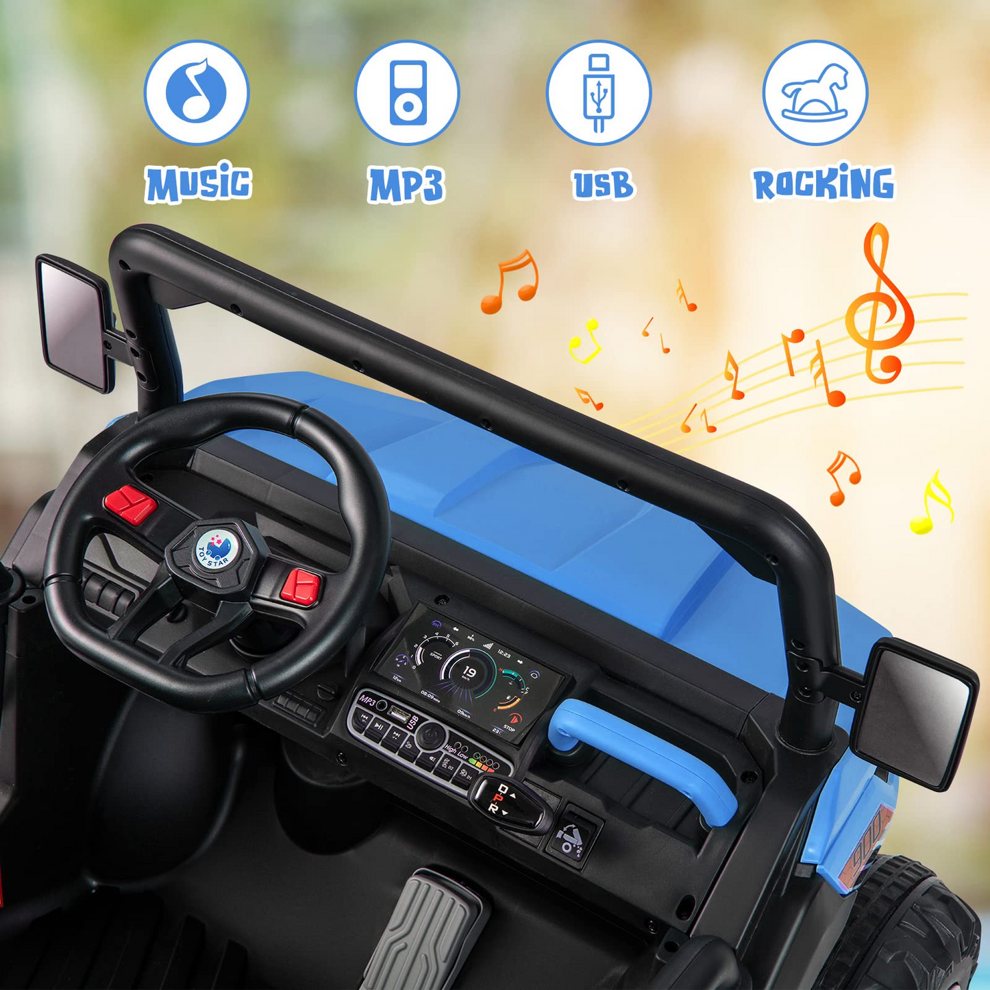 12V Electric Vehicle Dump Truck with Remote Control, Dump Bed and Extra Shovel OLAKIDS