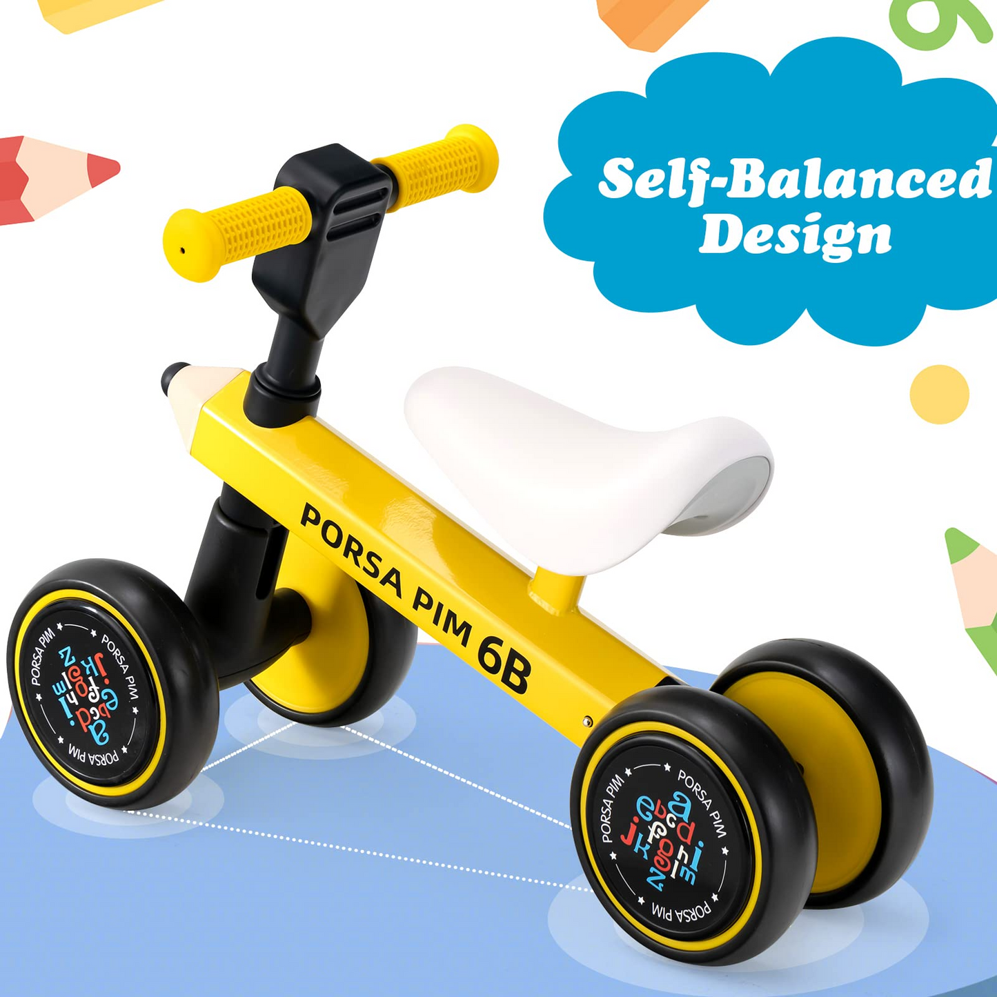 OLAKIDS Baby Balance Bike, Toddler Ride On Bicycle for 1 Year Old, Kids No Pedal Sliding Toy with Silent Wheels OLAKIDS