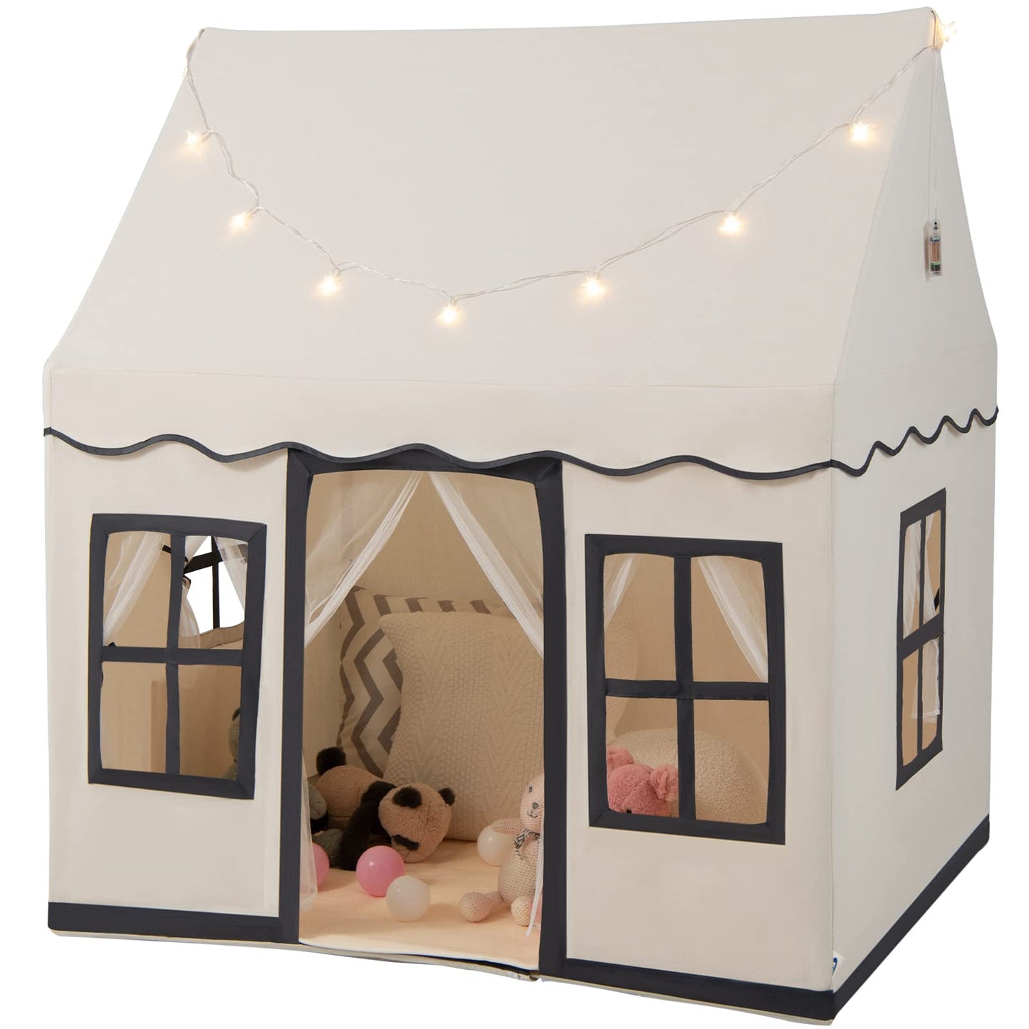 OLAKIDS Kids Play Tent with Washable Mat Star Light Windows, Large Playhouse Toys for Children Boys Girls OLAKIDS