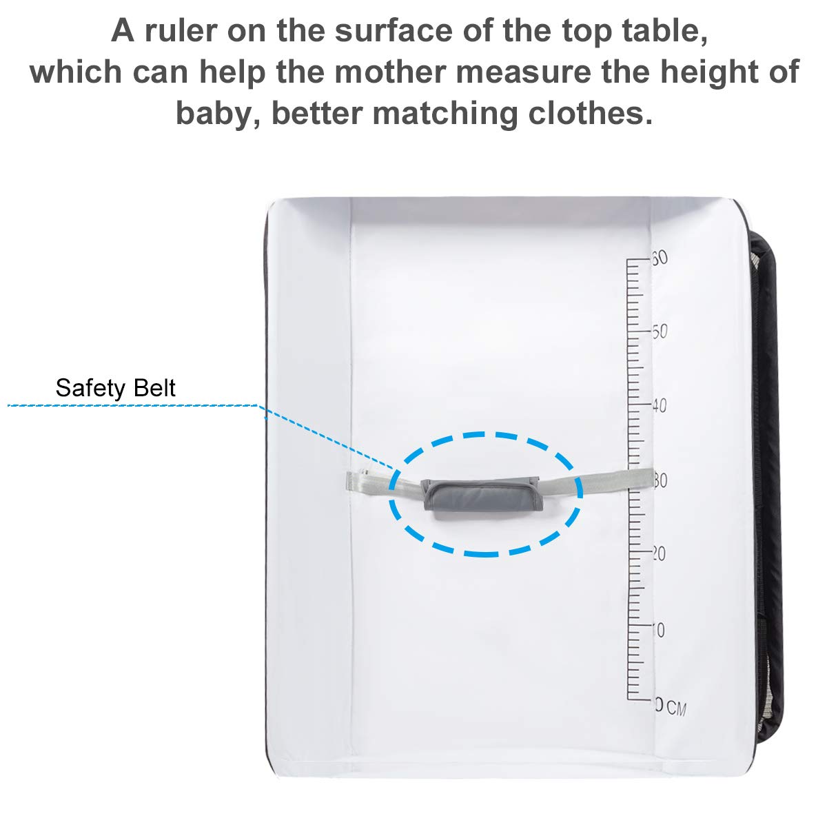 Baby Portable Changing Table with Safety Belt OLAKIDS