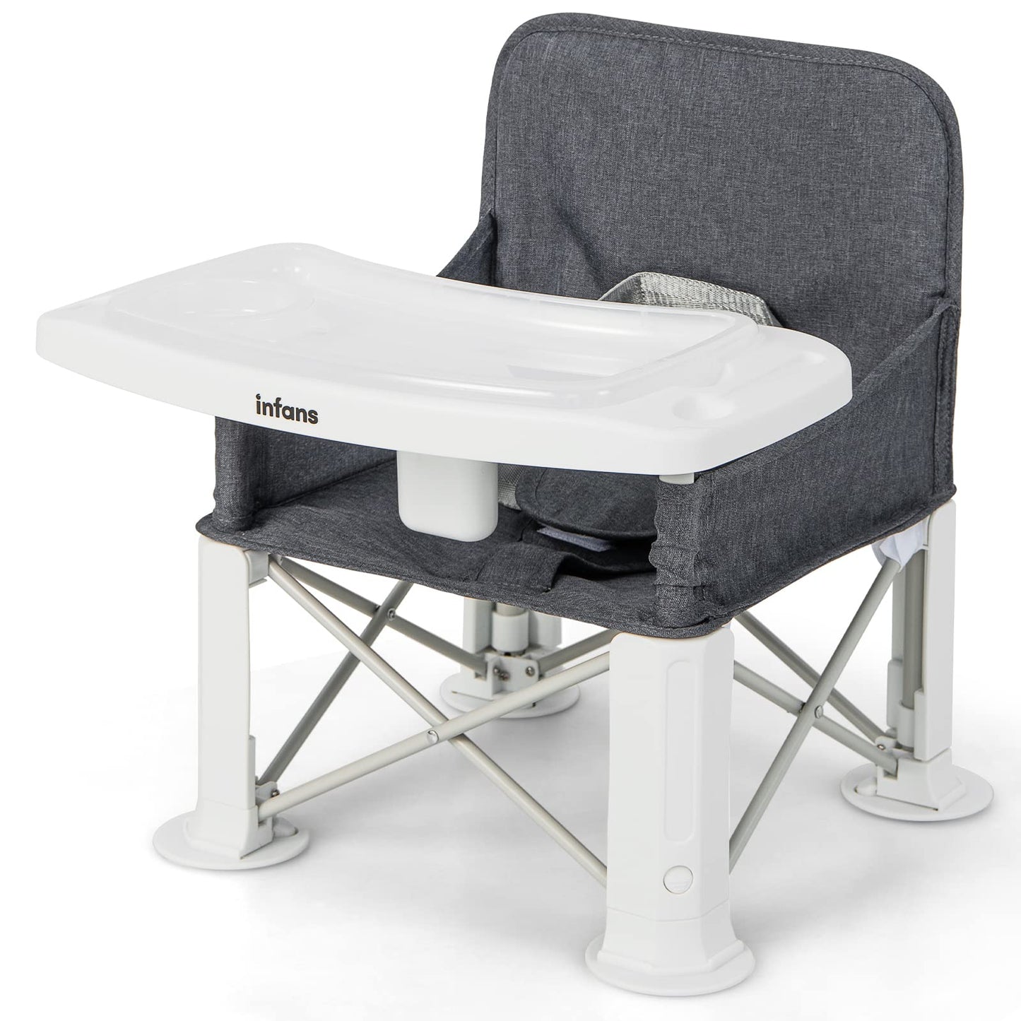 OLAKIDS Baby Travel Booster Seat, Folding Portable Sit Up Chair for Dining Table
