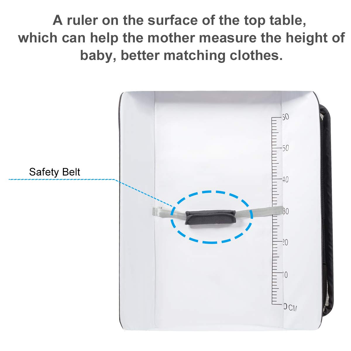 Baby Portable Changing Table with Safety Belt OLAKIDS