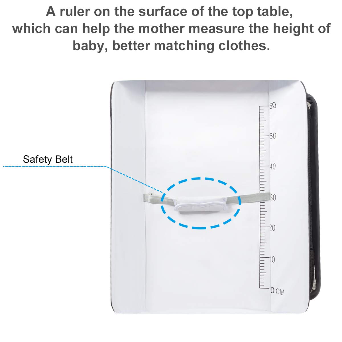 Baby Portable Changing Table with Safety Belt OLAKIDS