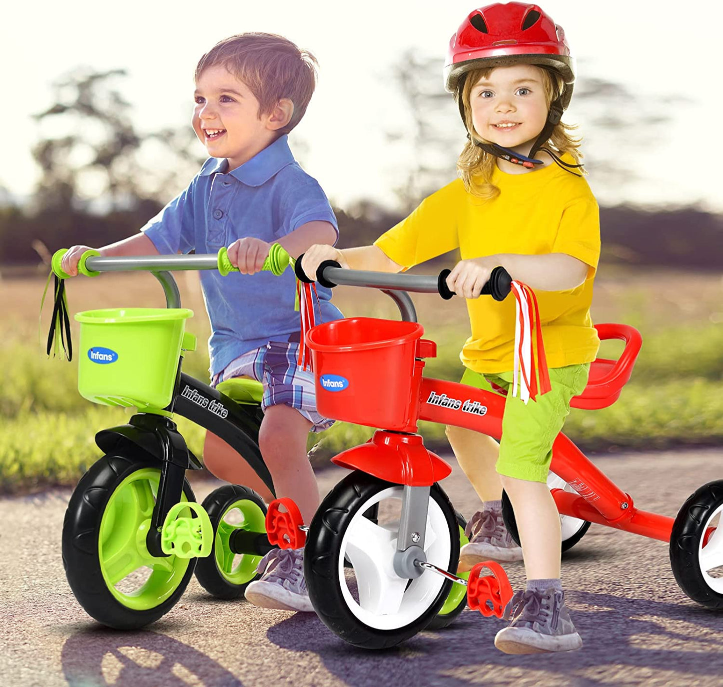 Kids Tricycle Rider with Adjustable Seat OLAKIDS