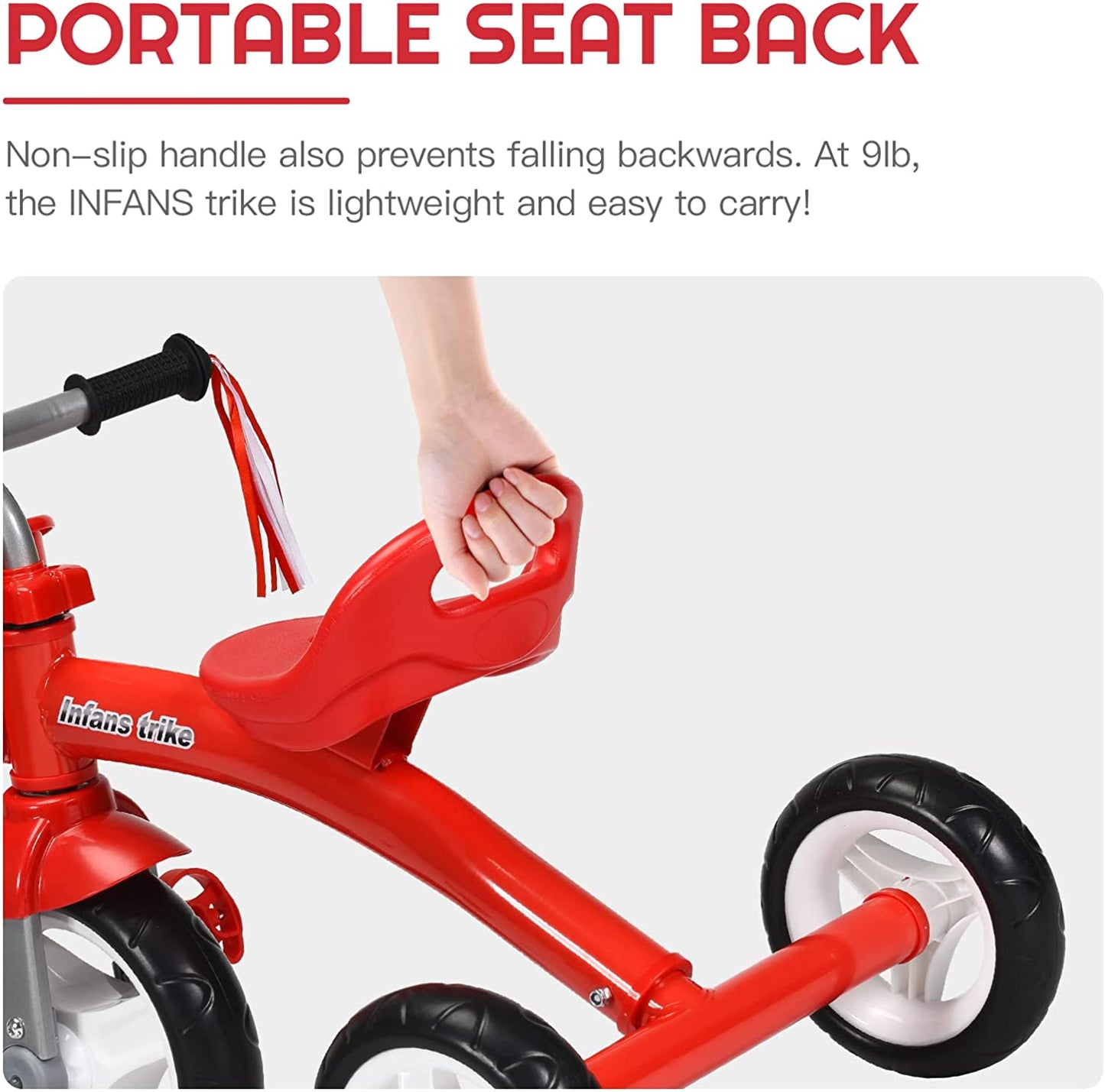 Kids Tricycle Rider with Adjustable Seat OLAKIDS