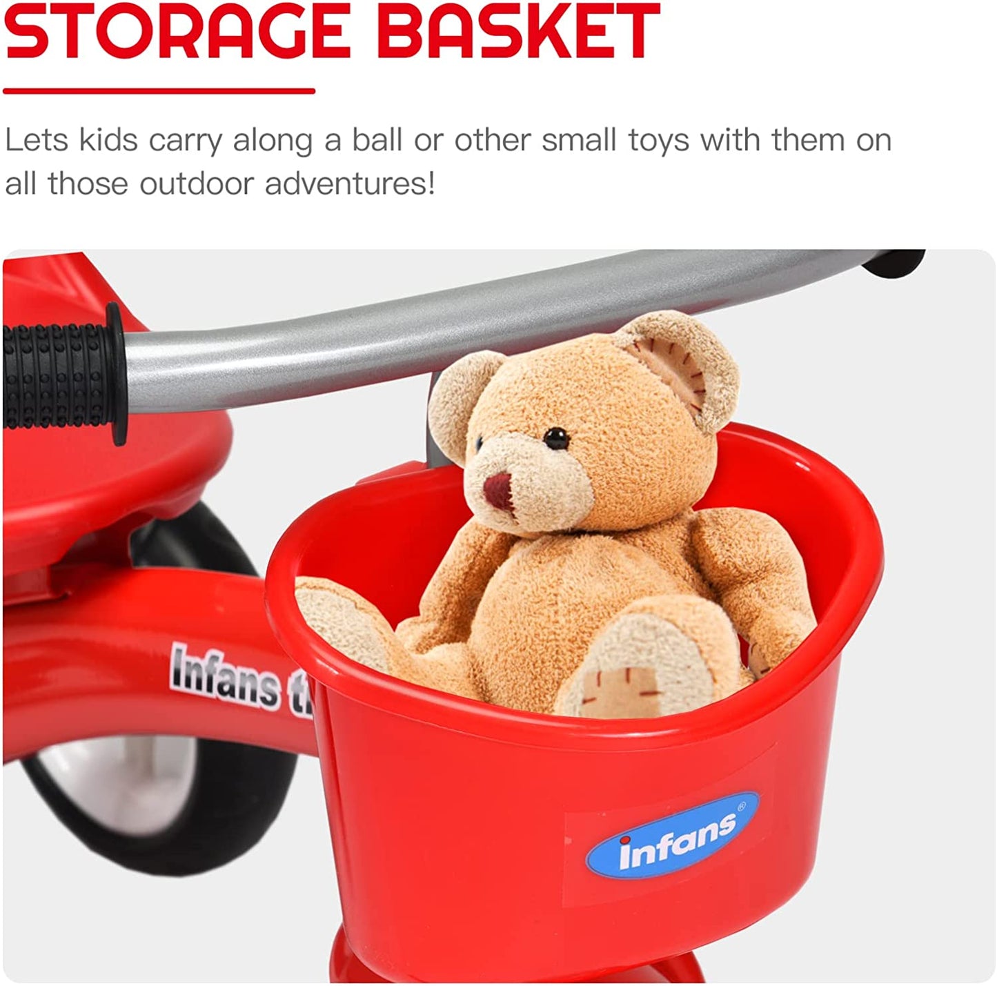 Kids Tricycle Rider with Adjustable Seat OLAKIDS