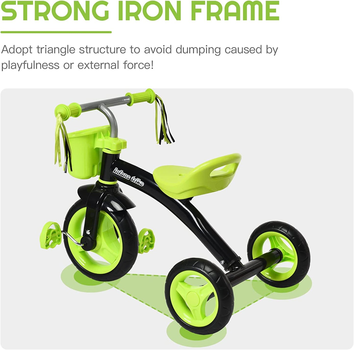 Kids Tricycle Rider with Adjustable Seat OLAKIDS