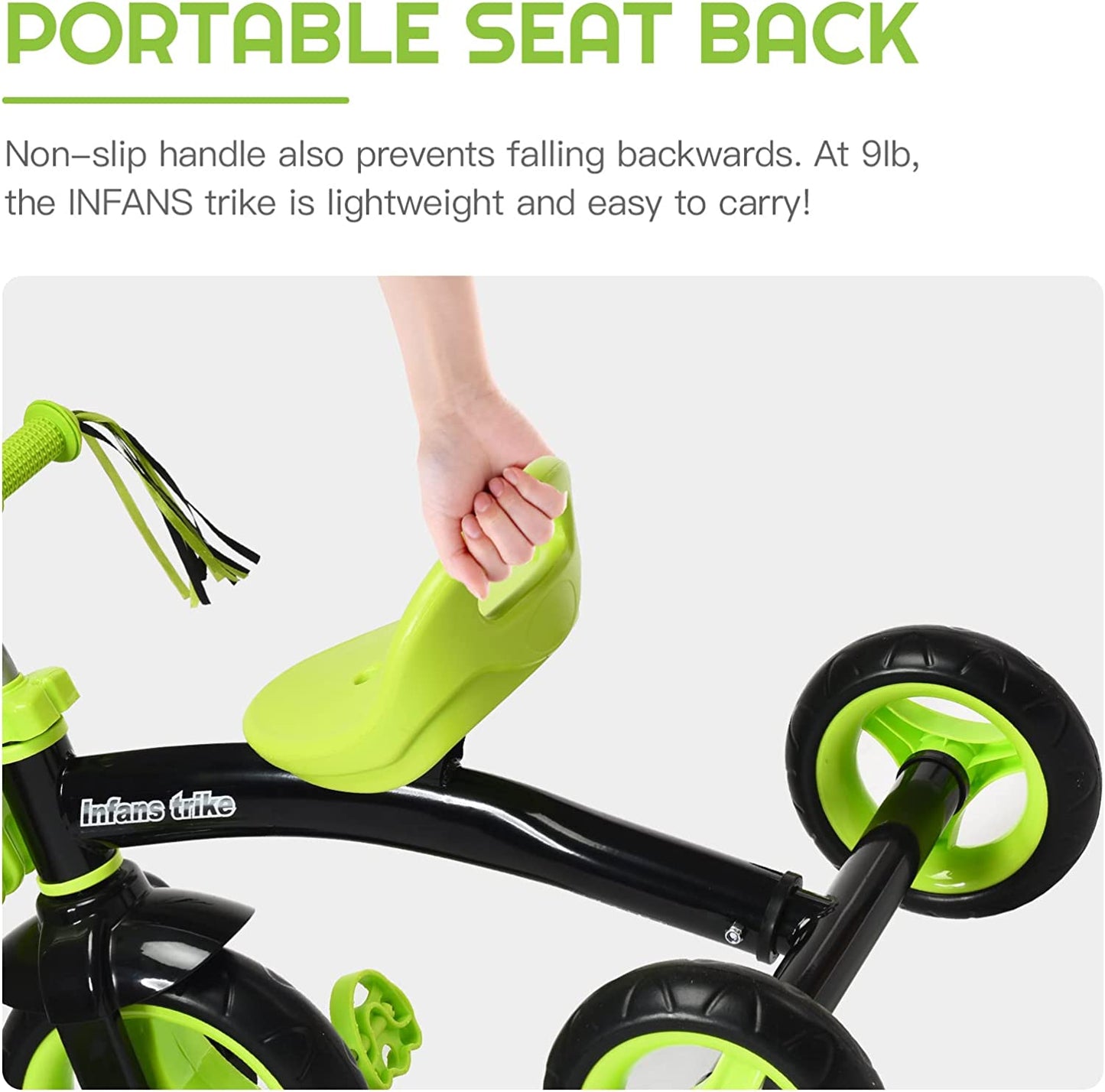Kids Tricycle Rider with Adjustable Seat OLAKIDS