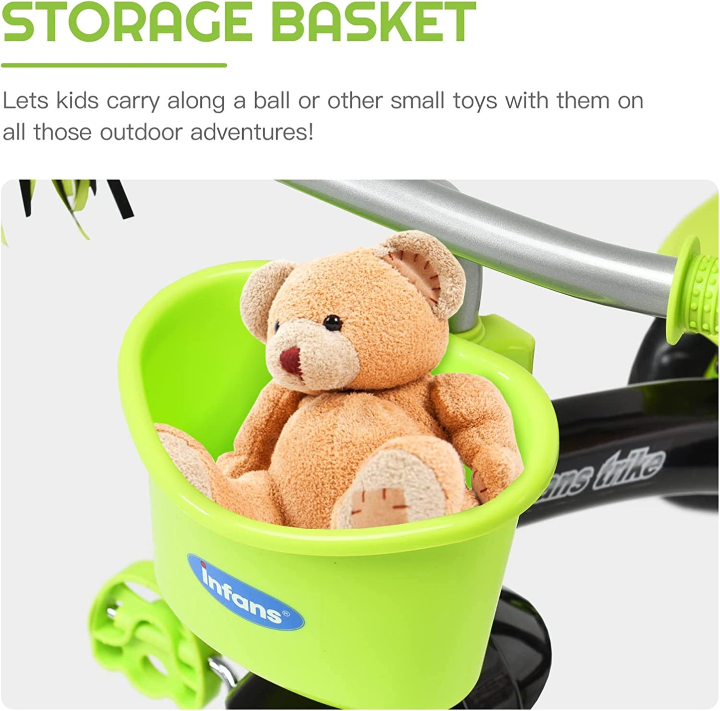 Kids Tricycle Rider with Adjustable Seat OLAKIDS