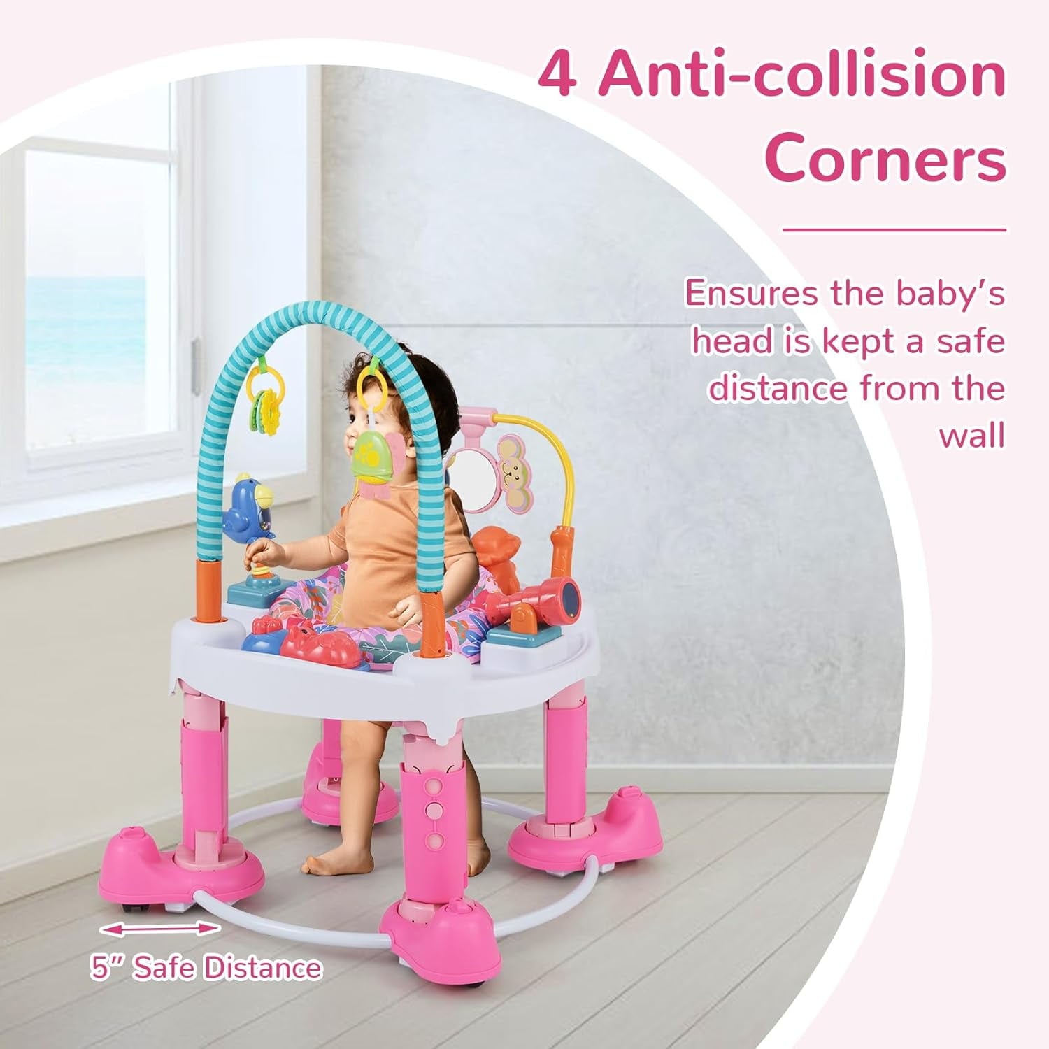 INFANS Baby Bouncer Activity Center, 5 in 1 Toddler Bouncing