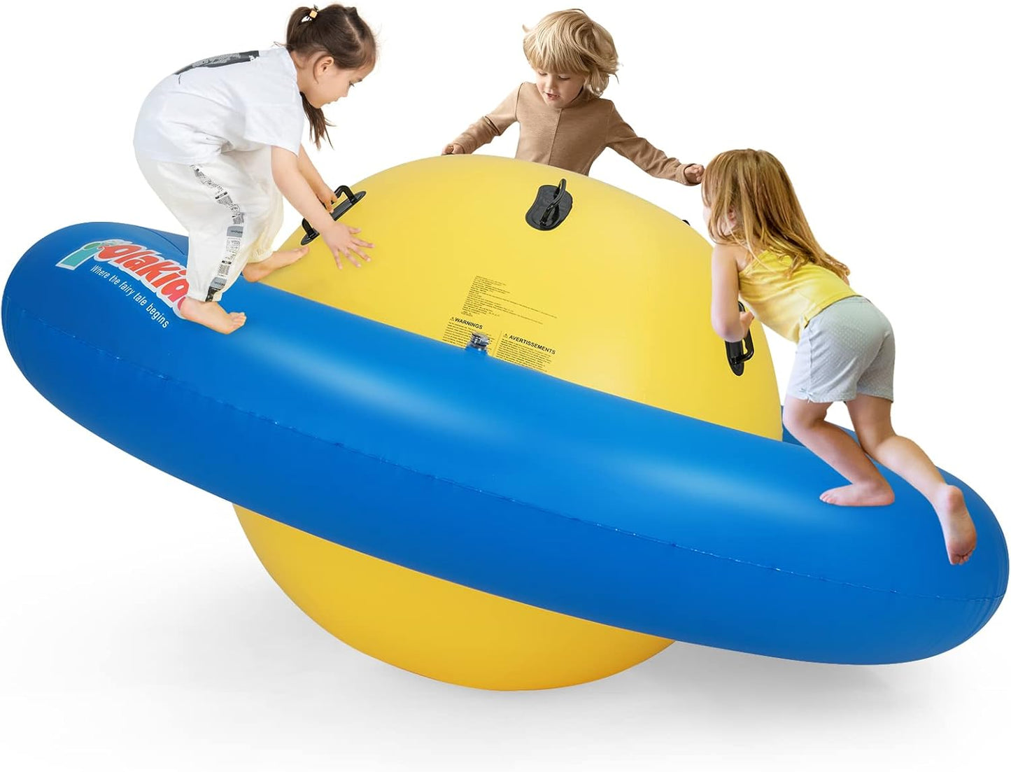Olakids 8FT Inflatable Dome Rocker Bouncer Outdoor Kids Seesaw & Play Center