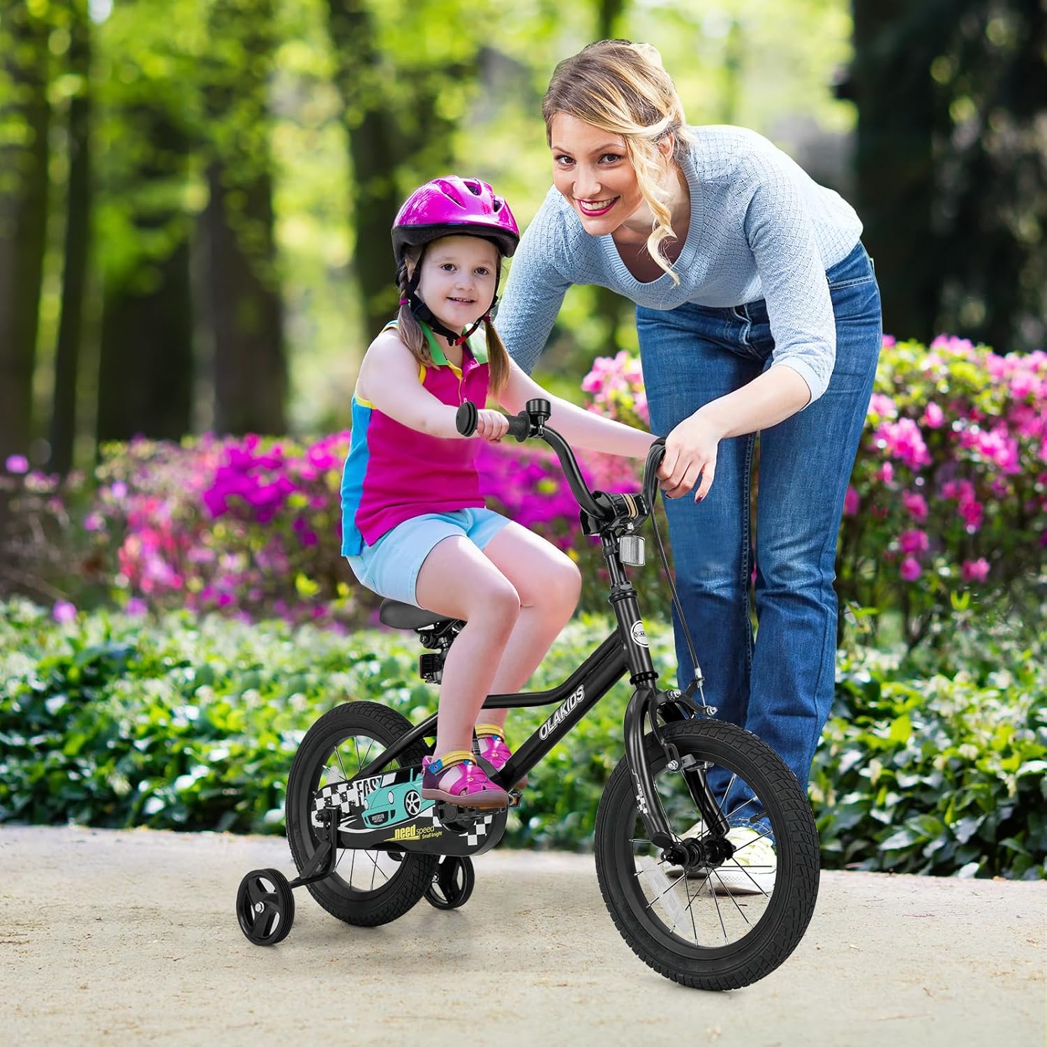 Olakids Kids Bike, 12 14 16 18 Inch Racing Car Themed