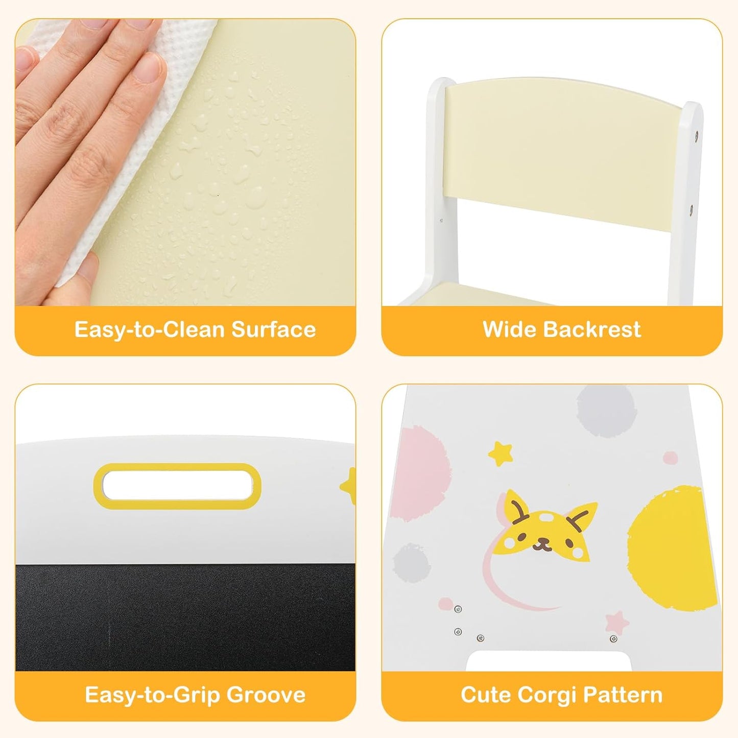 OLAKIDS Easel for Kids with Chair, 4 in 1 Double-Sided Adjustable Magnetic Chalkboard & Whiteboard with Bookshelves, Storage Bins, Wooden Standing Painting Drawing Art Board for Boys Girls