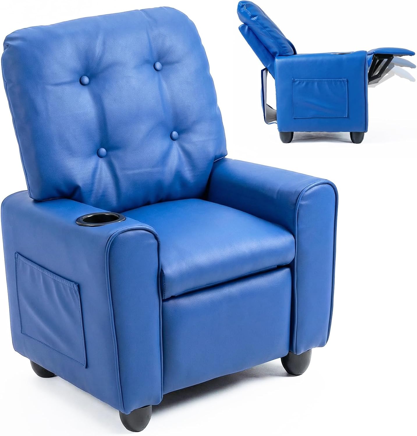 OLAKIDS Kids Recliner, Toddler Lounge Chair with Adjustable Backrest Footrest