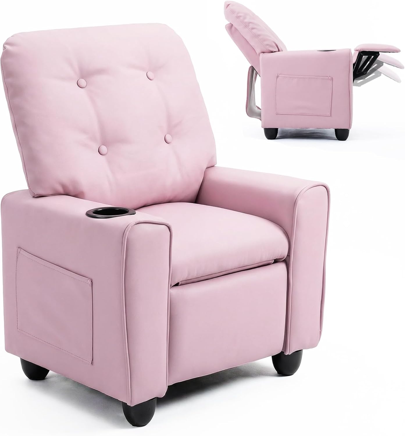 OLAKIDS Kids Recliner, Toddler Lounge Chair with Adjustable Backrest Footrest