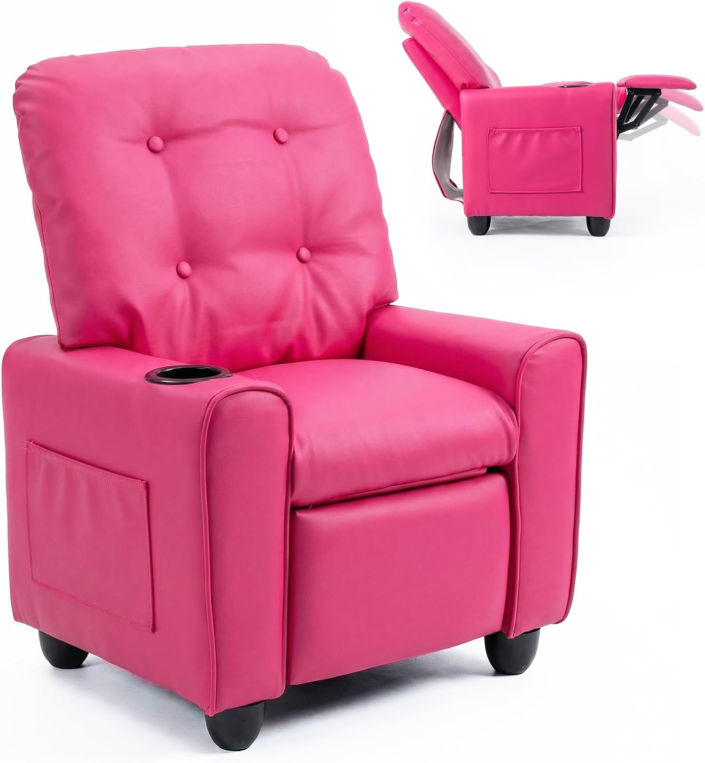 OLAKIDS Kids Recliner, Toddler Lounge Chair with Adjustable Backrest Footrest