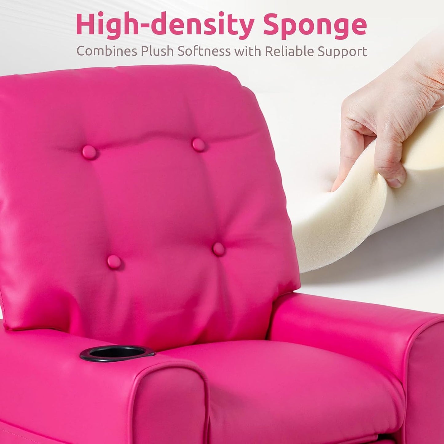 OLAKIDS Kids Recliner, Toddler Lounge Chair with Adjustable Backrest Footrest