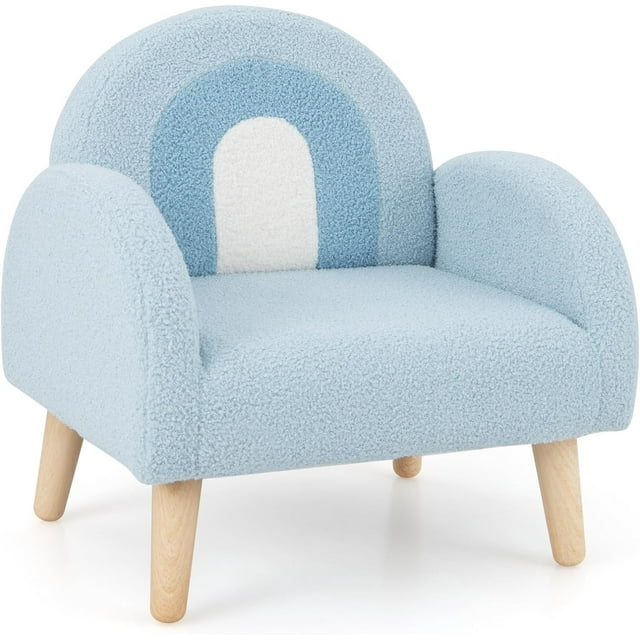 OLAKIDS Kids Sofa, Toddler Armchair with Solid Wooden Frame Anti-Tipping Design Plush Fabric