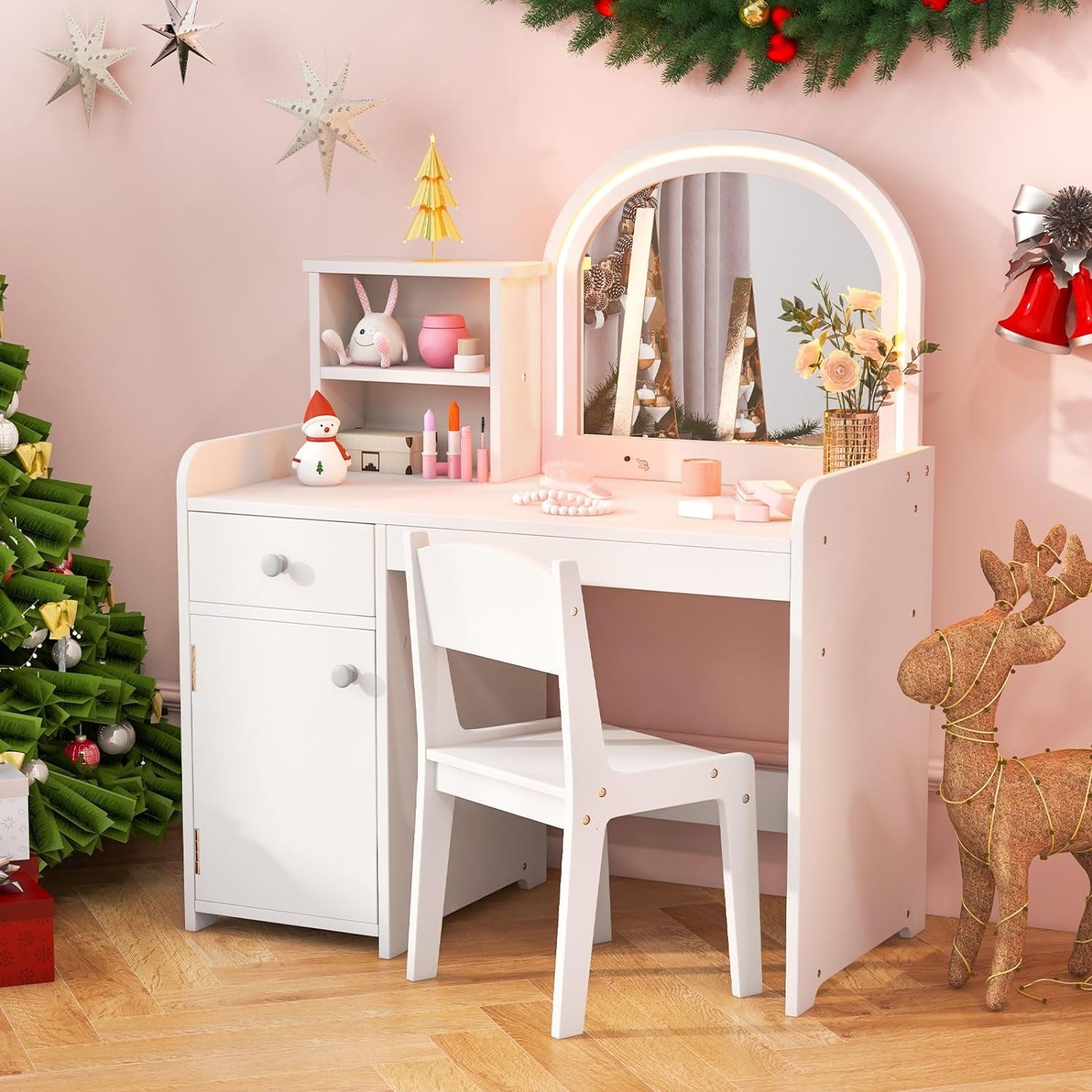 Kids vanity table and chair on sale