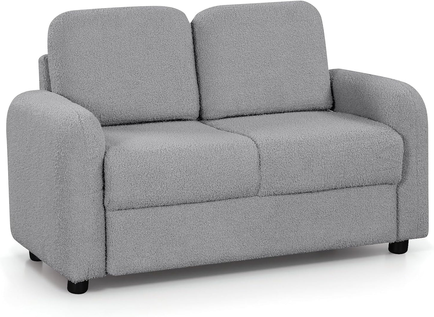 OLAKIDS Kids Sofa, 2 Seat Soft Thick Upholstered Couch with Plush Fabric Solid Wooden Frame, Armrest Chair Lounge for Playroom Kids Boys Girls