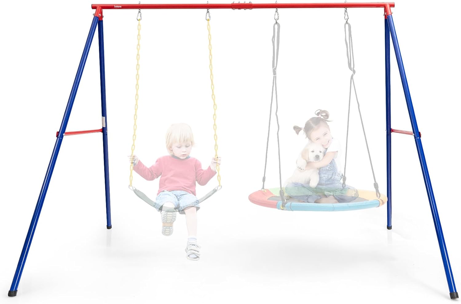 OLAKIDS Swing Stand, 550 lbs Heavy Duty Metal Swing Frame, Extra Large A-Frame Swing Stand for Kids and Adult