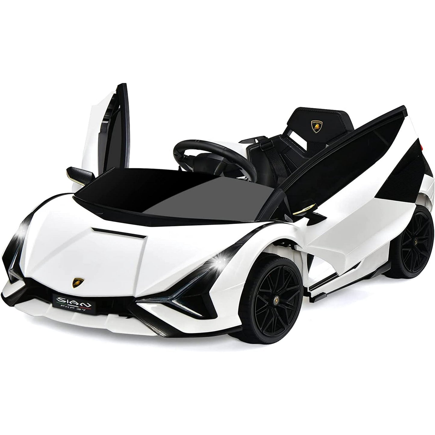 OLAKIDS Licensed Lamborghini SIAN 12V Kids Ride on Car, Toddler Electric Vehicle with Remote Control 2 Speeds Wheels Suspension, Battery Powered Toy with Music Bluetooth USB