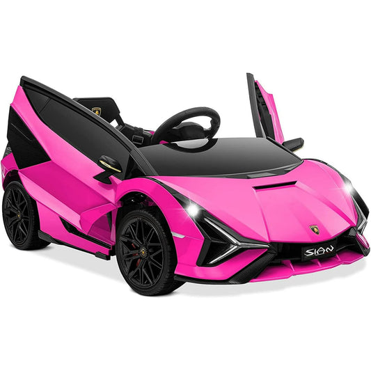 OLAKIDS Licensed Lamborghini SIAN 12V Kids Ride on Car, Toddler Electric Vehicle with Remote Control 2 Speeds Wheels Suspension, Battery Powered Toy with Music Bluetooth USB