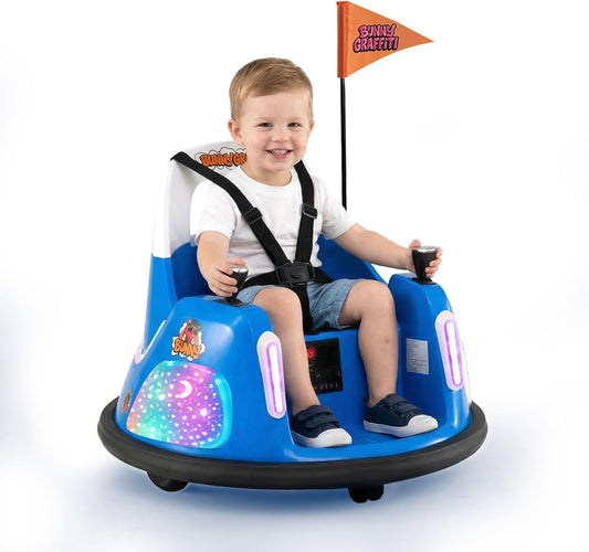 OLAKIDS 12V Kids Bumper Car with Parent Remote Control for Ages 1.5-6