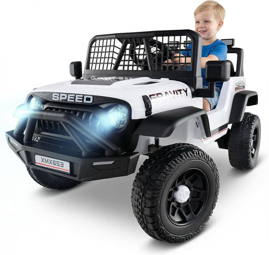 OLAKIDS 24V Ride on Car with Remote Control, Bluetooth Soft Start for Kids Aged 3+