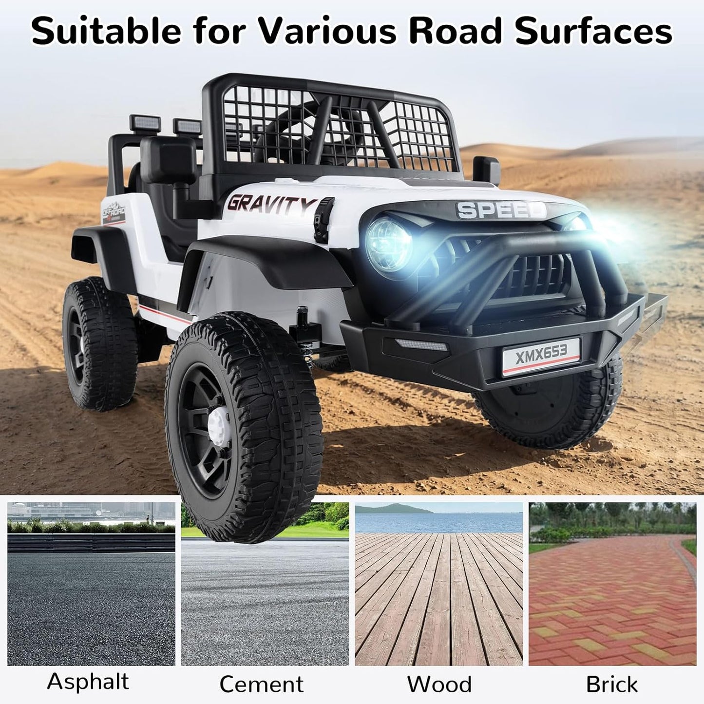 OLAKIDS 24V Ride on Car with Remote Control, Bluetooth Soft Start for Kids Aged 3+