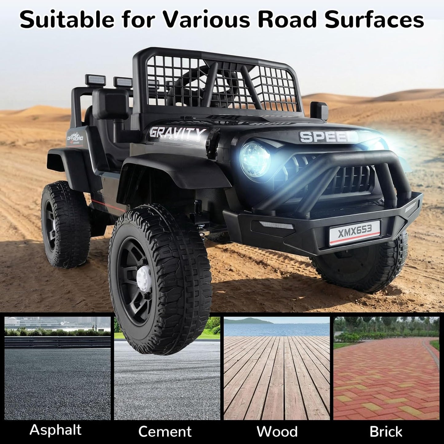 OLAKIDS 24V Ride on Car with Remote Control, Bluetooth Soft Start for Kids Aged 3+