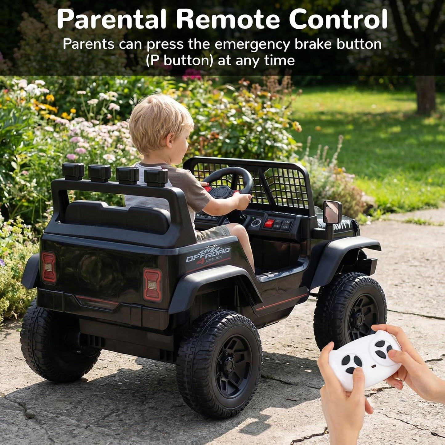 OLAKIDS 24V Ride on Car with Remote Control, Bluetooth Soft Start for Kids Aged 3+