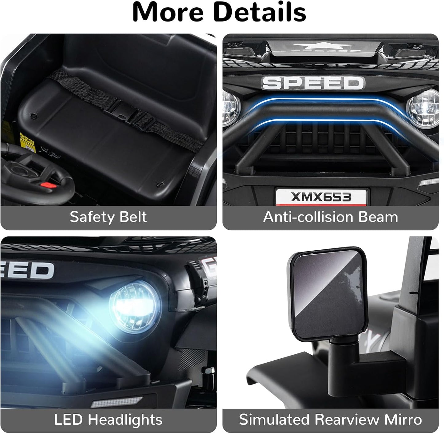 OLAKIDS 24V Ride on Car with Remote Control, Bluetooth Soft Start for Kids Aged 3+