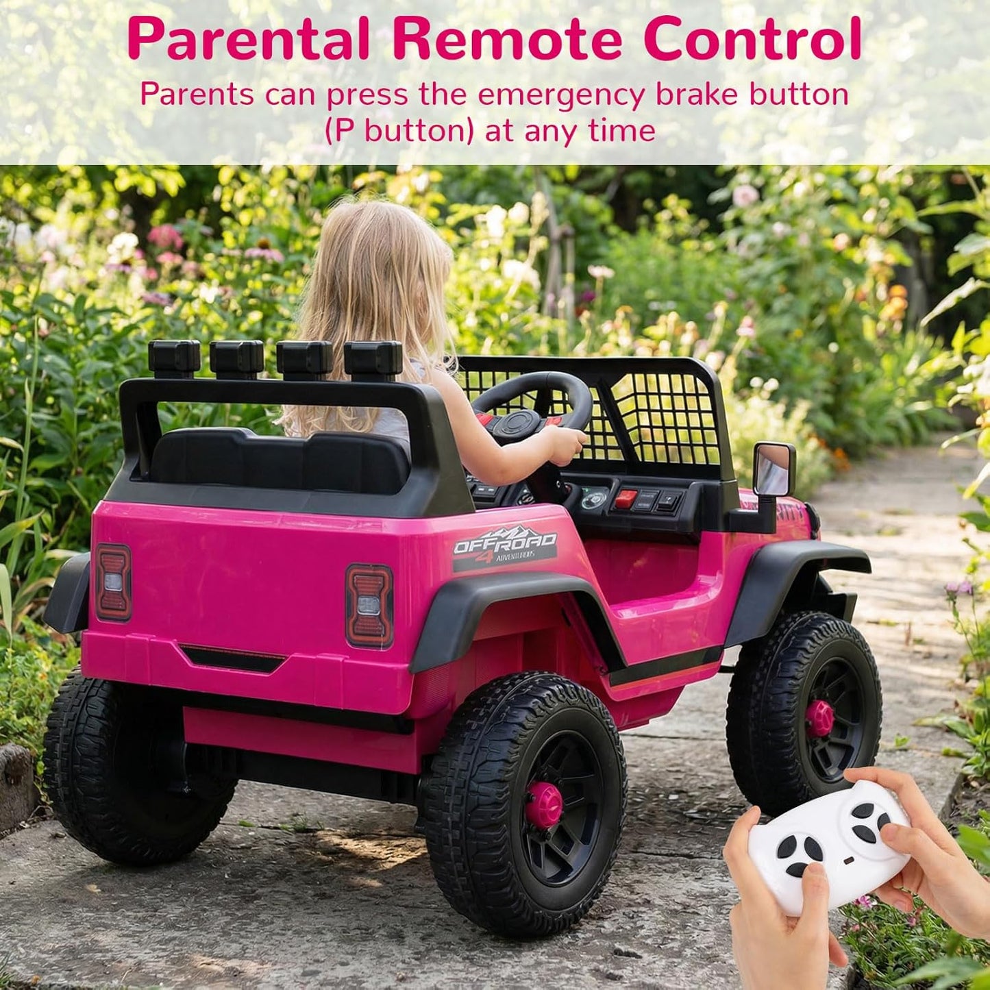 OLAKIDS 24V Ride on Car with Remote Control, Bluetooth Soft Start for Kids Aged 3+