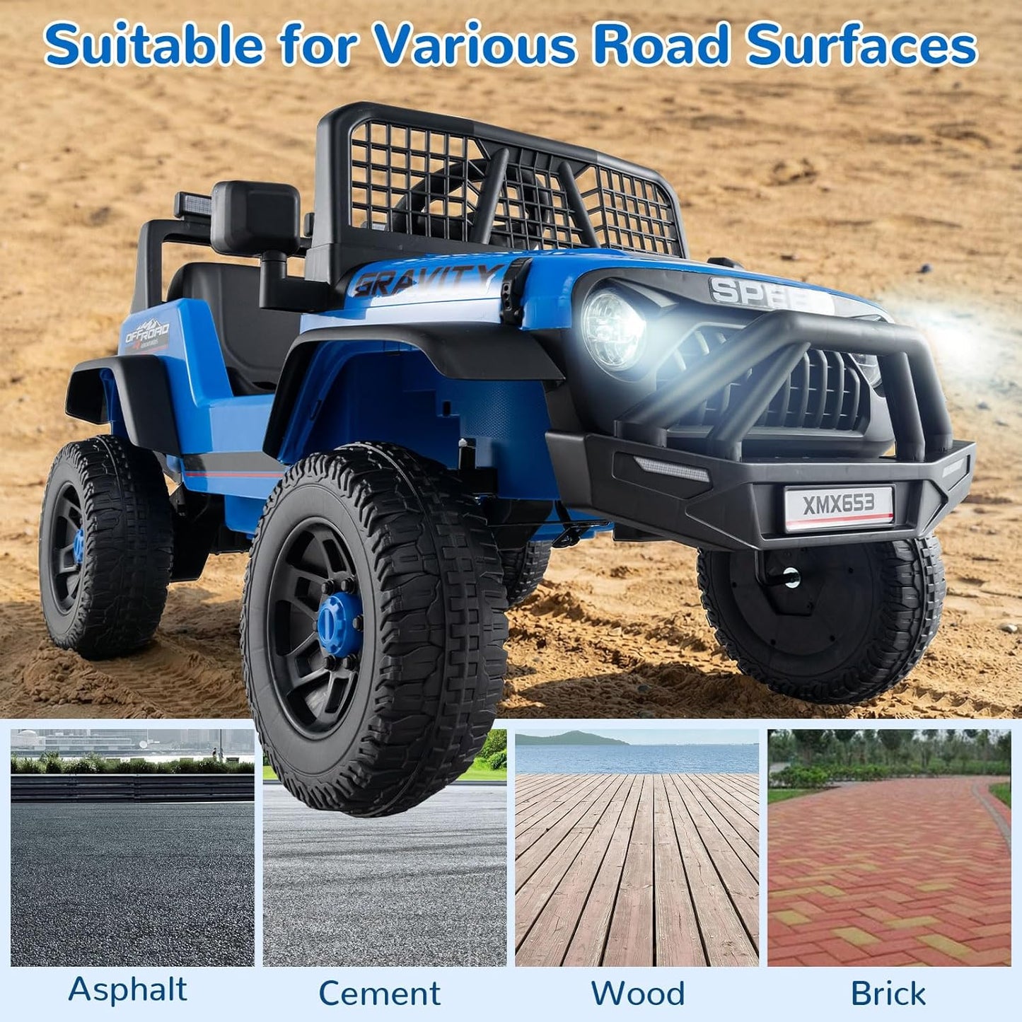 OLAKIDS 24V Ride on Car with Remote Control, Bluetooth Soft Start for Kids Aged 3+