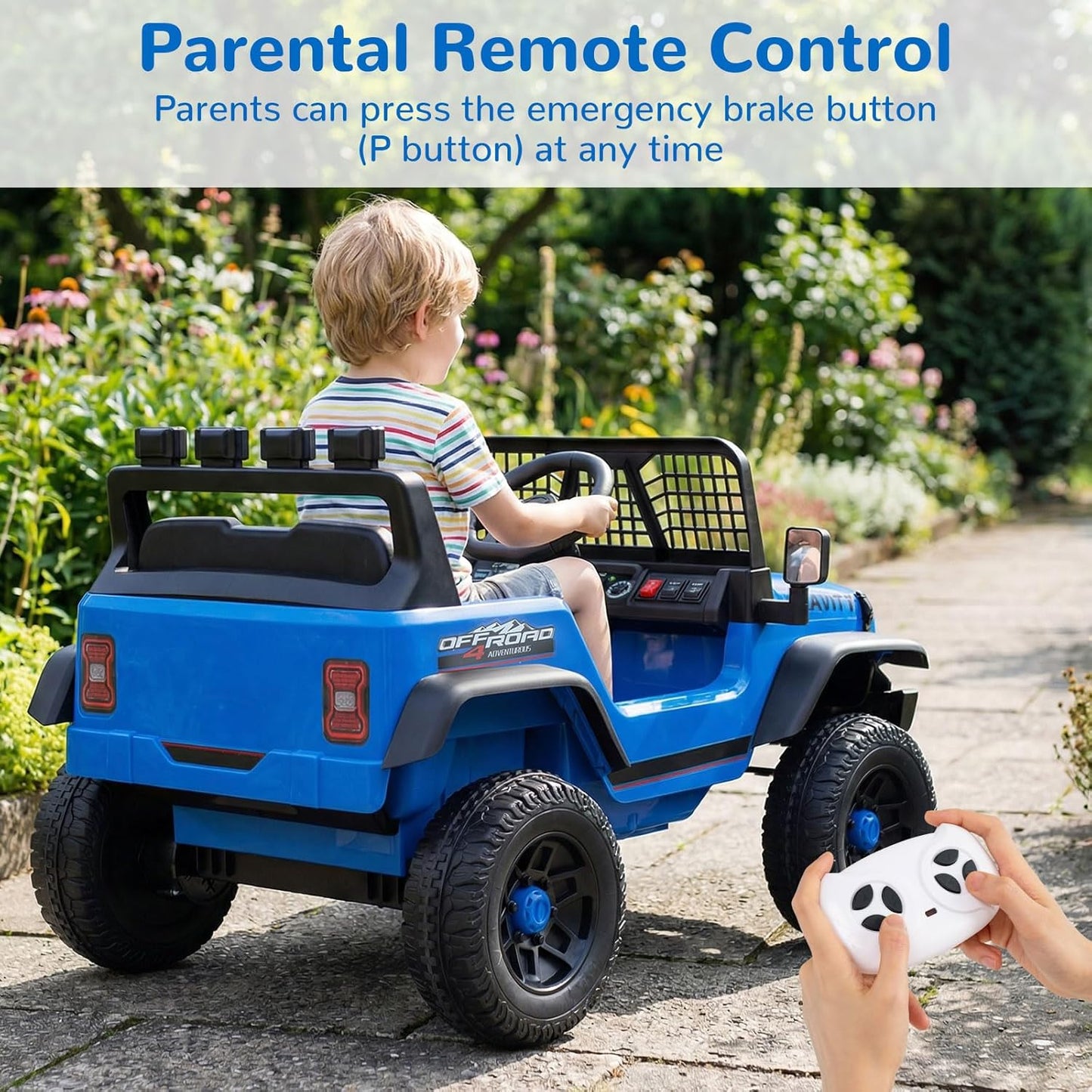 OLAKIDS 24V Ride on Car with Remote Control, Bluetooth Soft Start for Kids Aged 3+