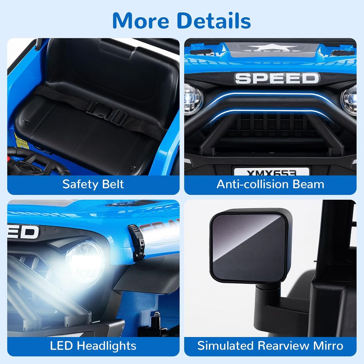 OLAKIDS 24V Ride on Car with Remote Control, Bluetooth Soft Start for Kids Aged 3+