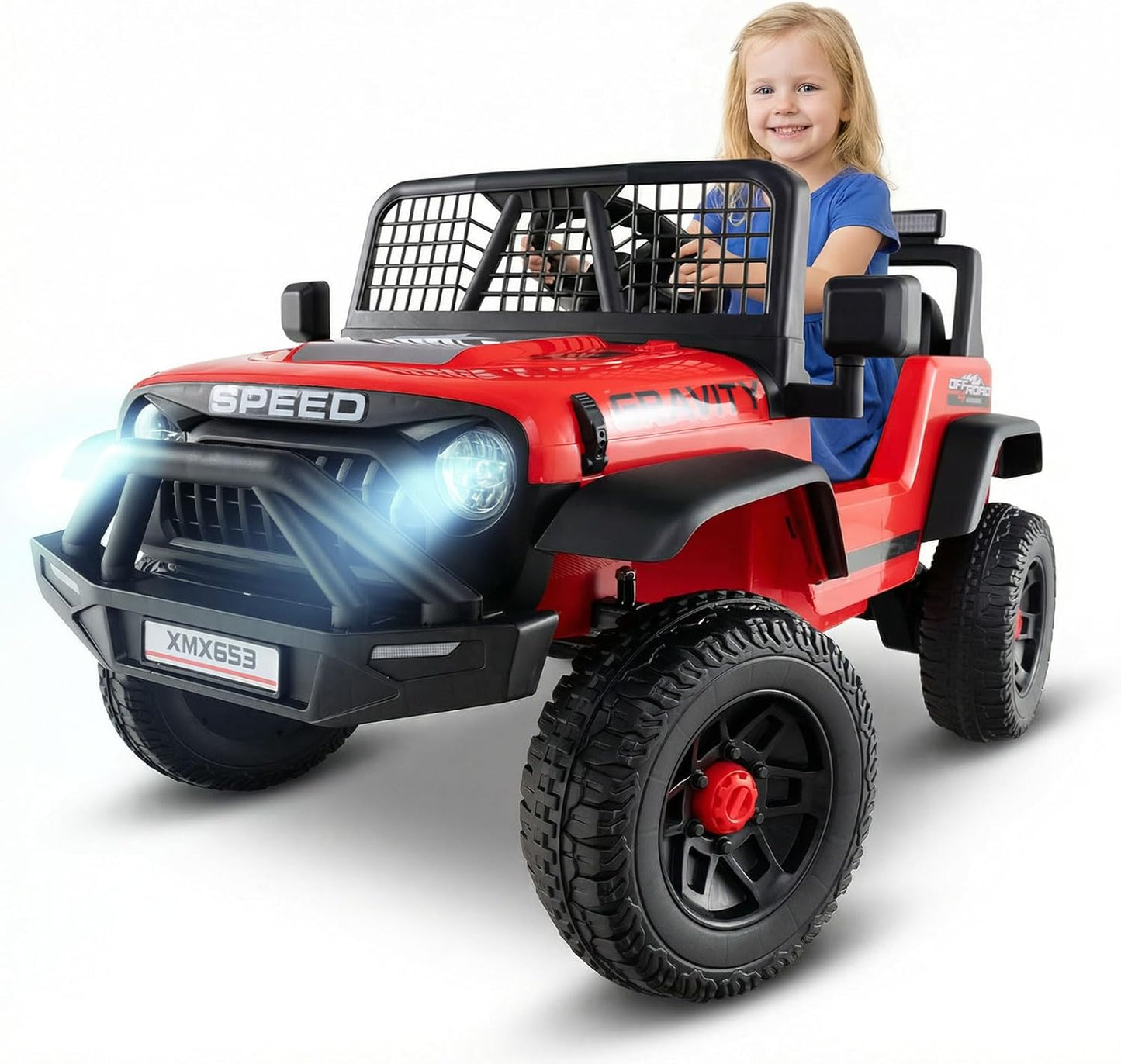 OLAKIDS 24V Ride on Car with Remote Control, Bluetooth Soft Start for Kids Aged 3+