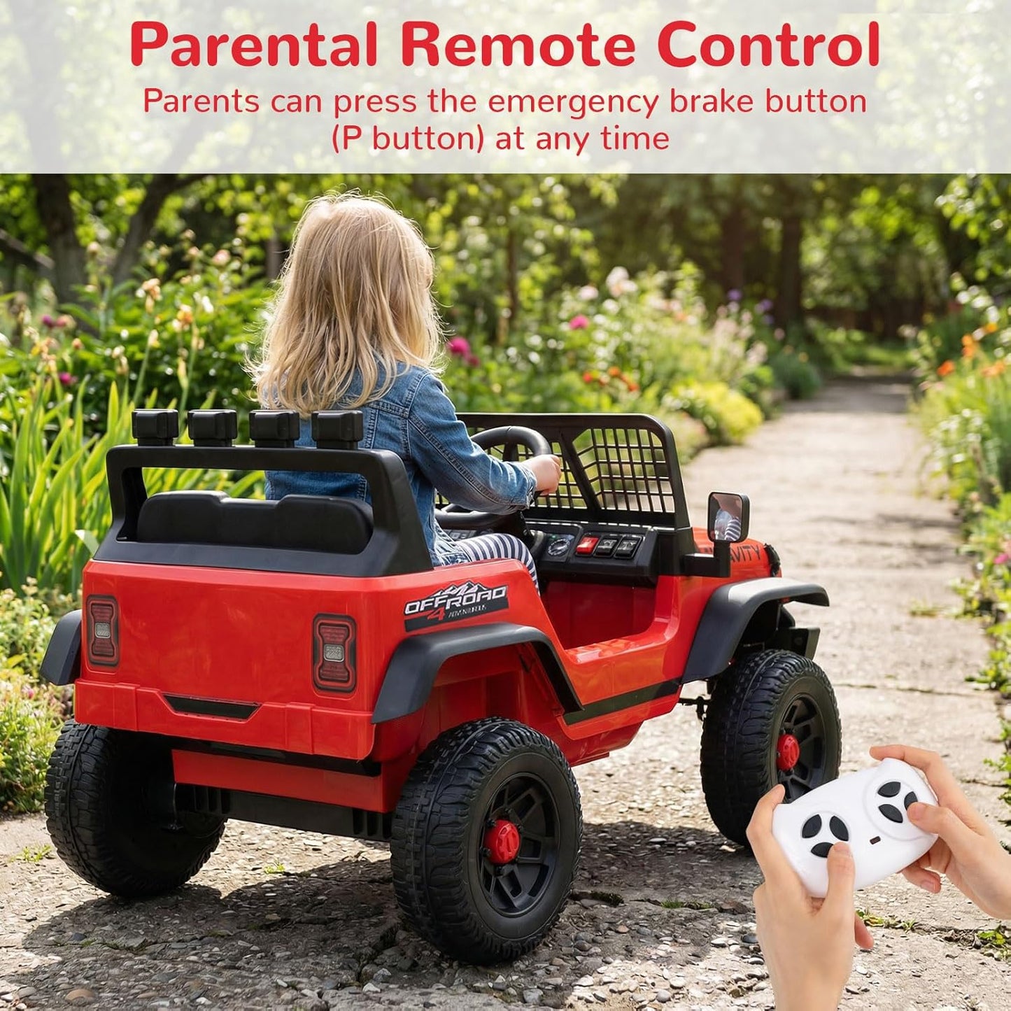 OLAKIDS 24V Ride on Car with Remote Control, Bluetooth Soft Start for Kids Aged 3+