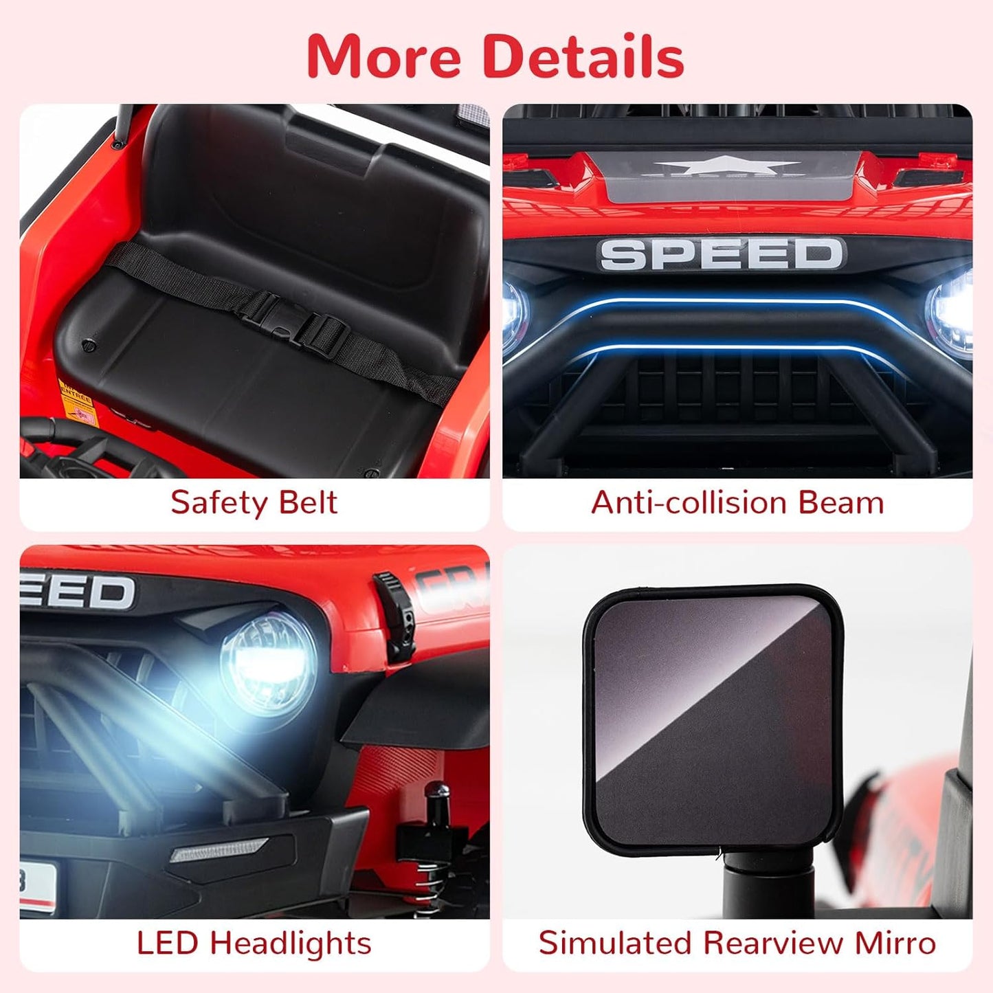 OLAKIDS 24V Ride on Car with Remote Control, Bluetooth Soft Start for Kids Aged 3+