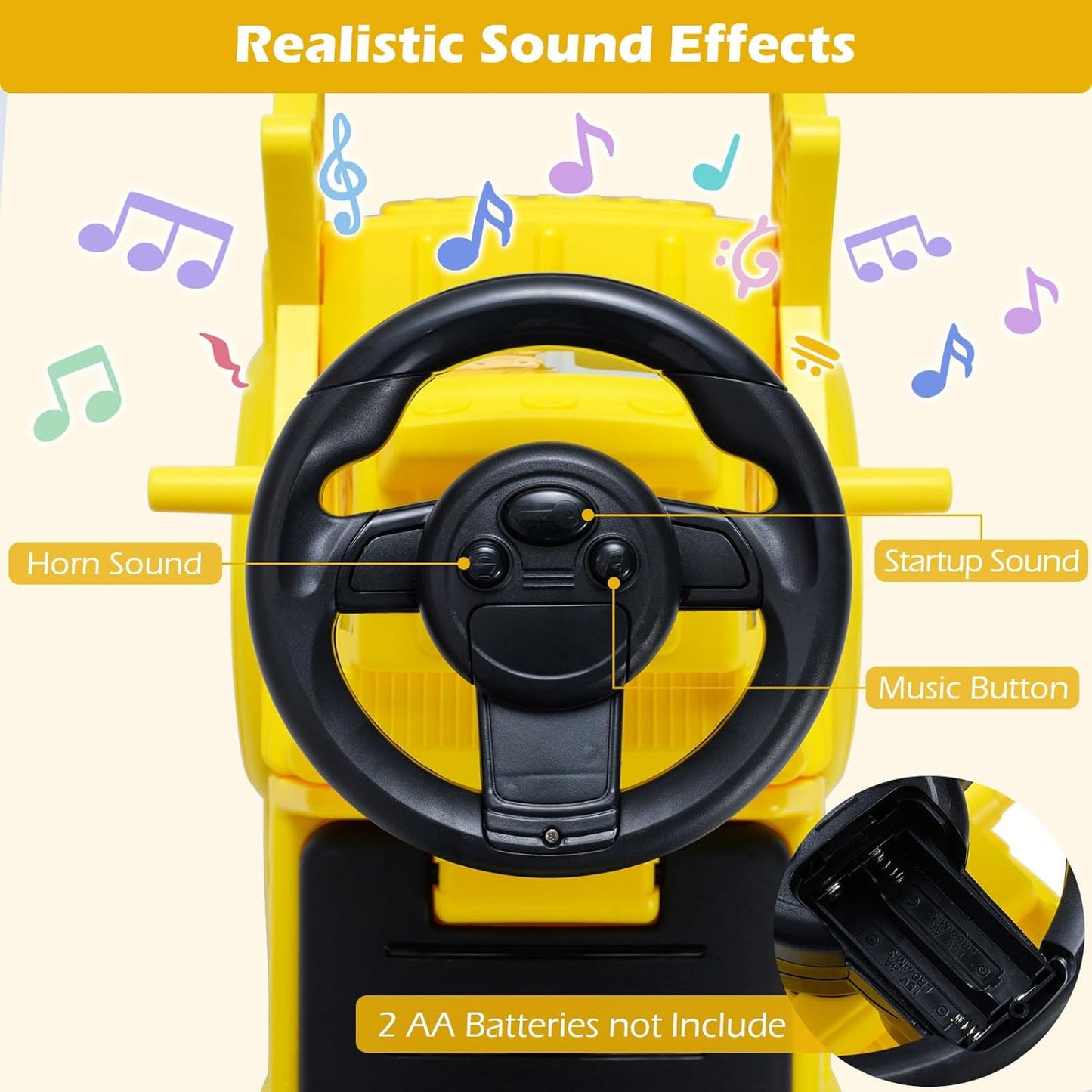 OLAKIDS 3-in-1 Ride on Bulldozer with Adjustable Bucket, Detachable Trailer, Under Seat Storage Pretend Play Excavator Construction Car for Toddlers