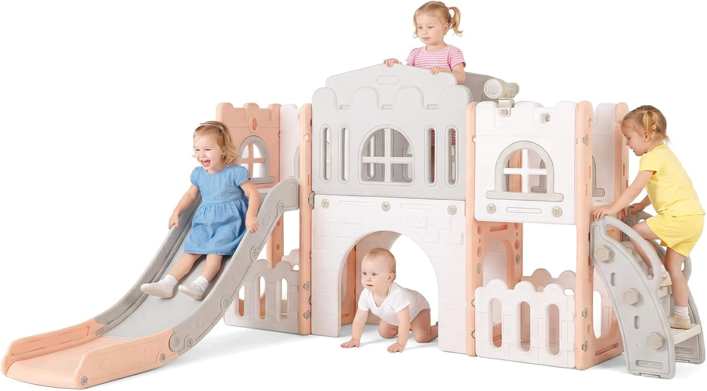 OLAKIDS Toddler Slide, 9 in 1 Kids Indoor Outdoor Playground for Boys Girls Aged 1+