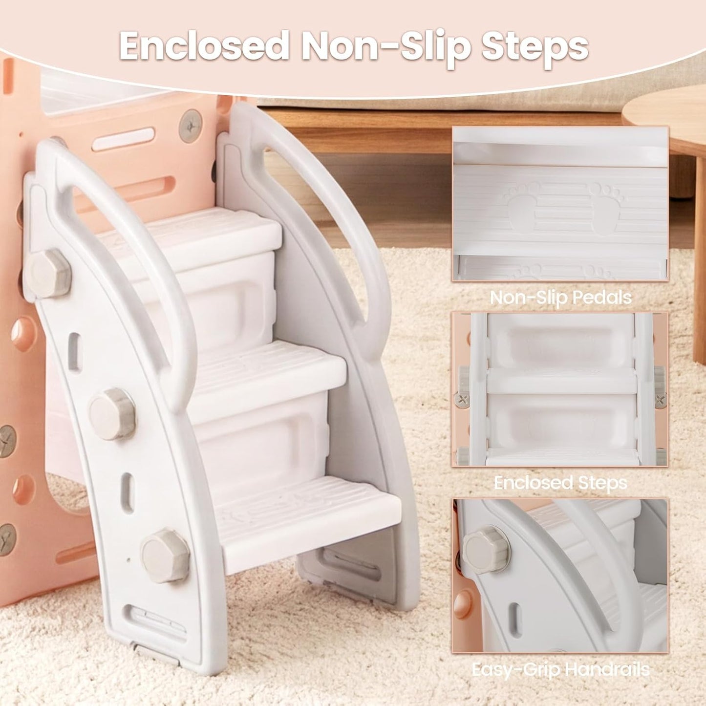 OLAKIDS Toddler Slide, 9 in 1 Kids Indoor Outdoor Playground for Boys Girls Aged 1+