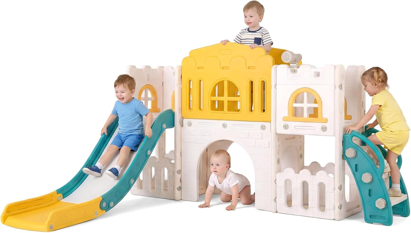 OLAKIDS Toddler Slide, 9 in 1 Kids Indoor Outdoor Playground for Boys Girls Aged 1+