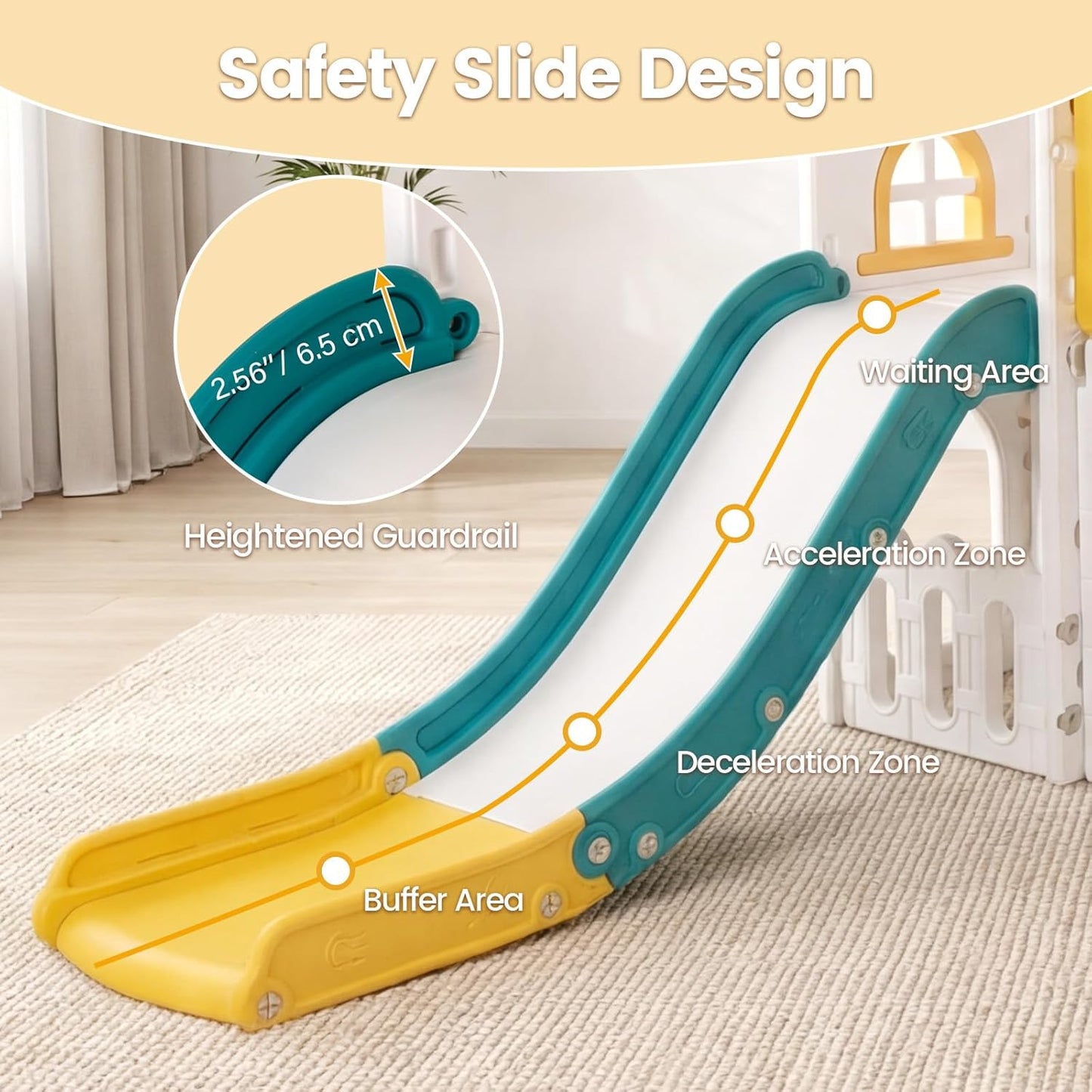 OLAKIDS Toddler Slide, 9 in 1 Kids Indoor Outdoor Playground for Boys Girls Aged 1+