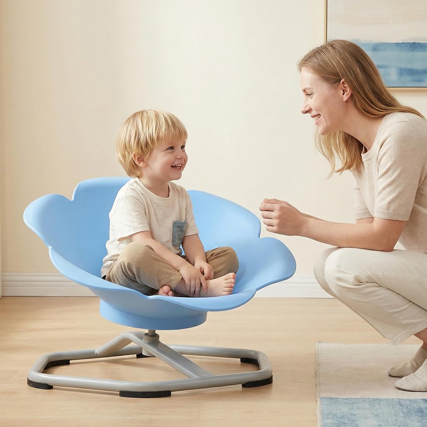 Olakids Sensory Spinning Chair, Flower Shape 360° Swivel Seat for Autistic Kids Autism ADHD Children