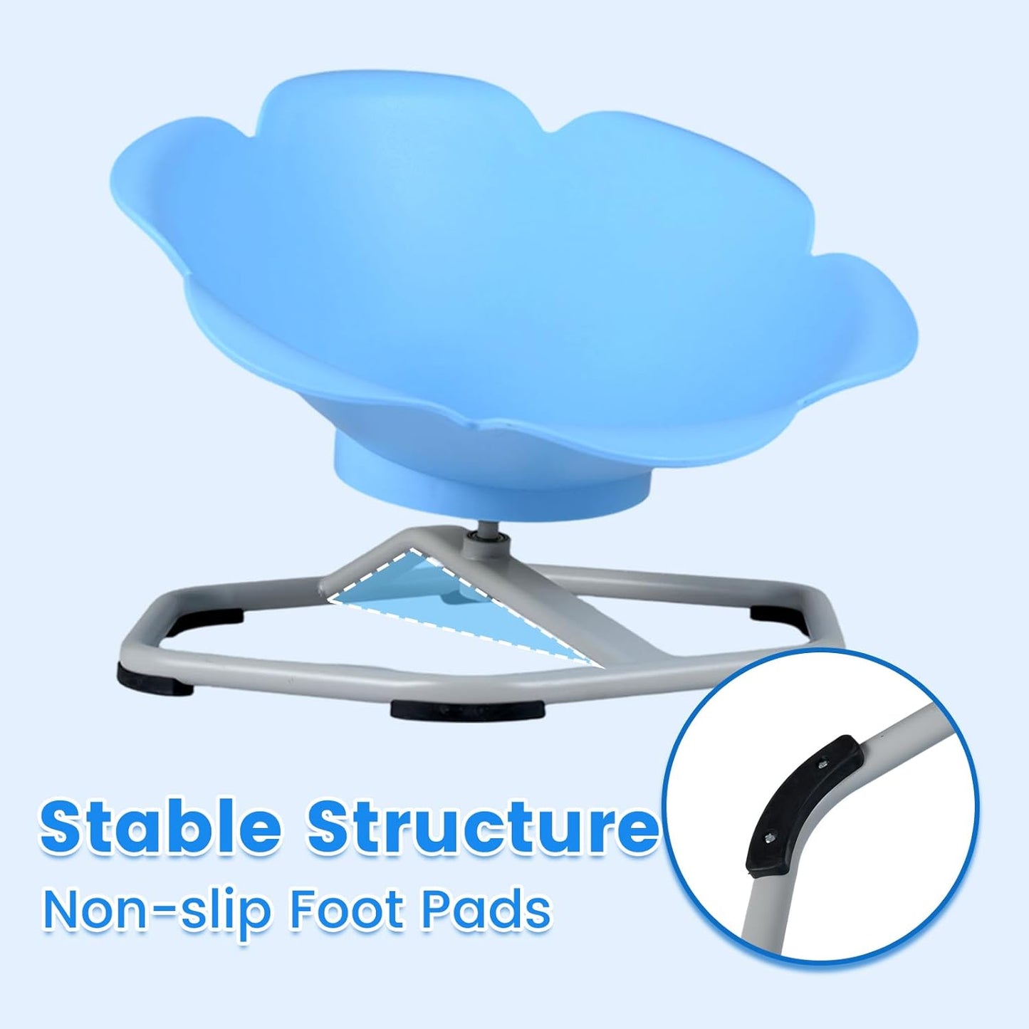 Olakids Sensory Spinning Chair, Flower Shape 360° Swivel Seat for Autistic Kids Autism ADHD Children