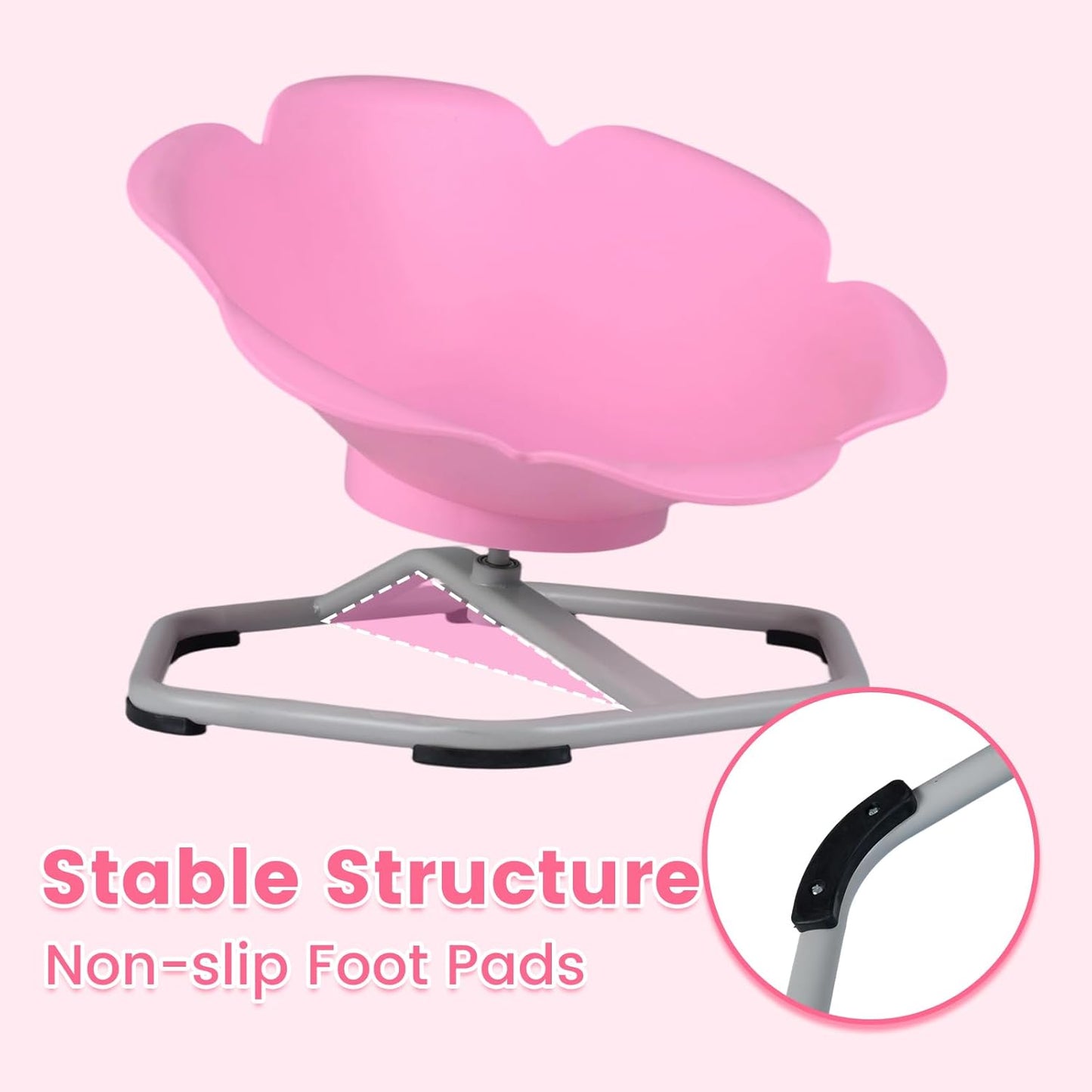 Olakids Sensory Spinning Chair, Flower Shape 360° Swivel Seat for Autistic Kids Autism ADHD Children