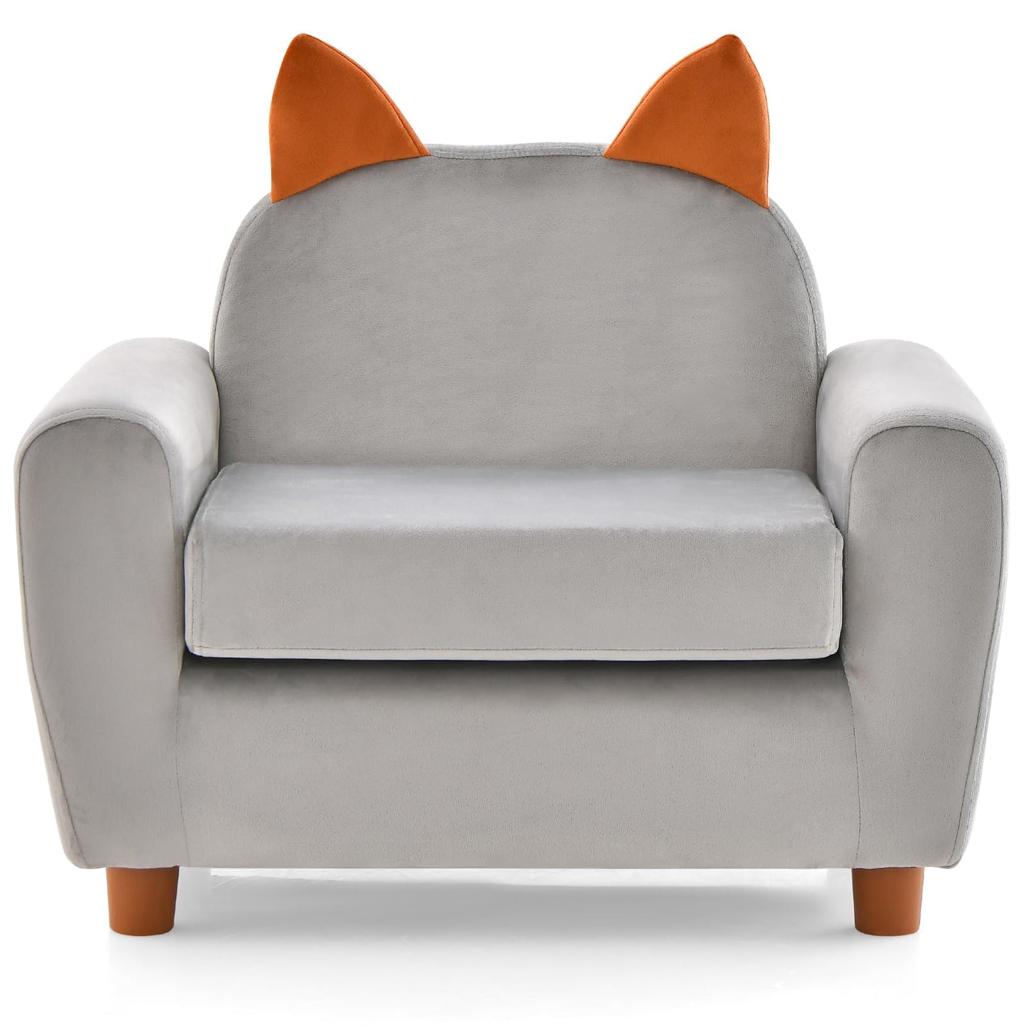 OLAKIDS Kids Sofa, Children Armrest Chair with Sturdy Wood Construction and Dutch Velvet