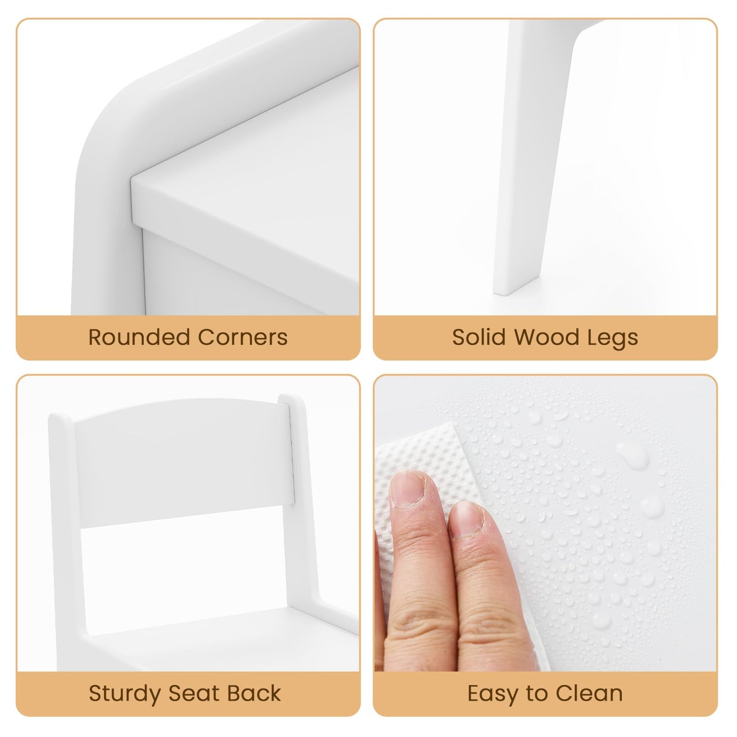 OLAKIDS Kids Table and Chair Set, Toddler Art Craft Play Wood Activity Desk with Chairs, Children Furniture